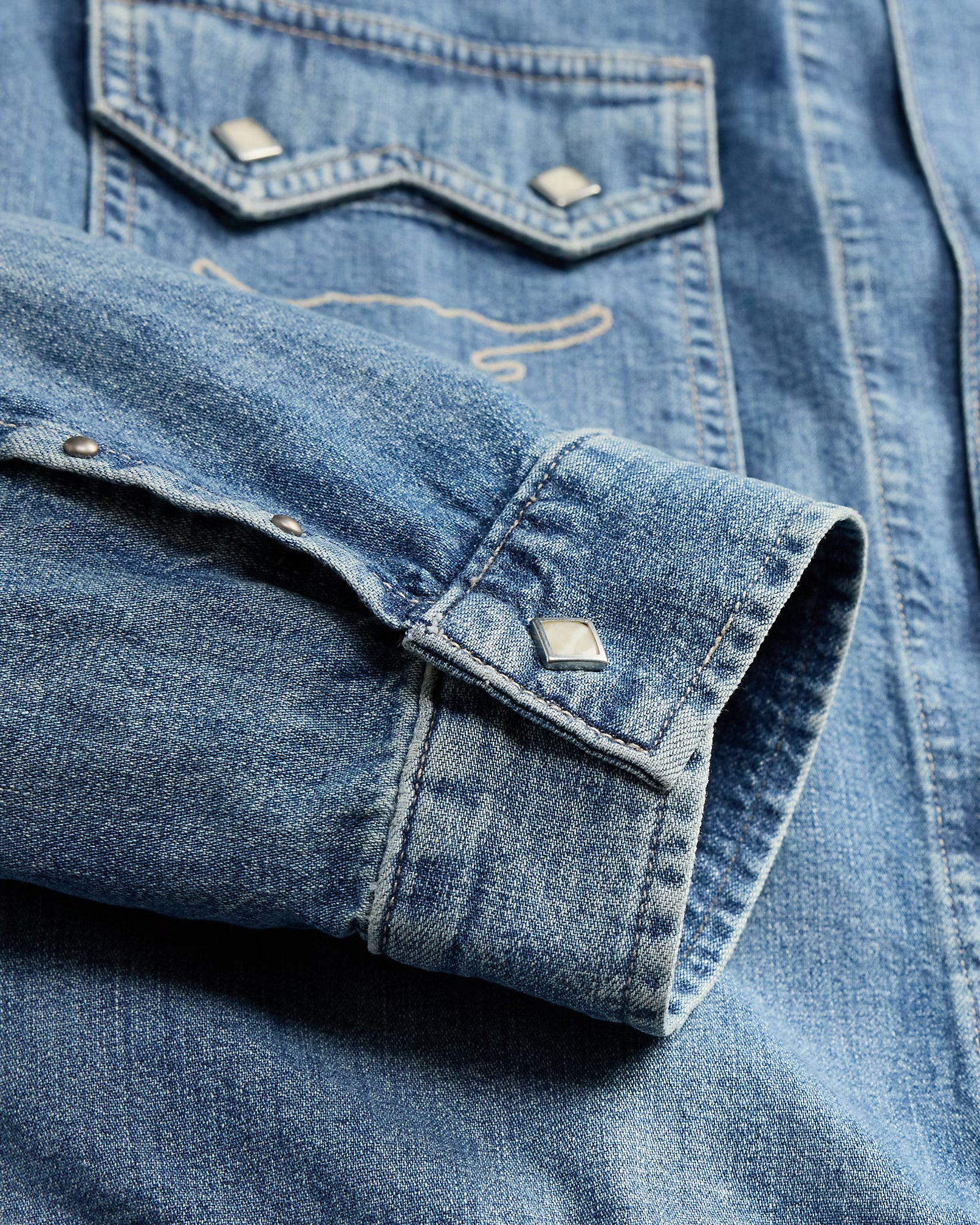 RRL Studded Indigo Denim Jacket