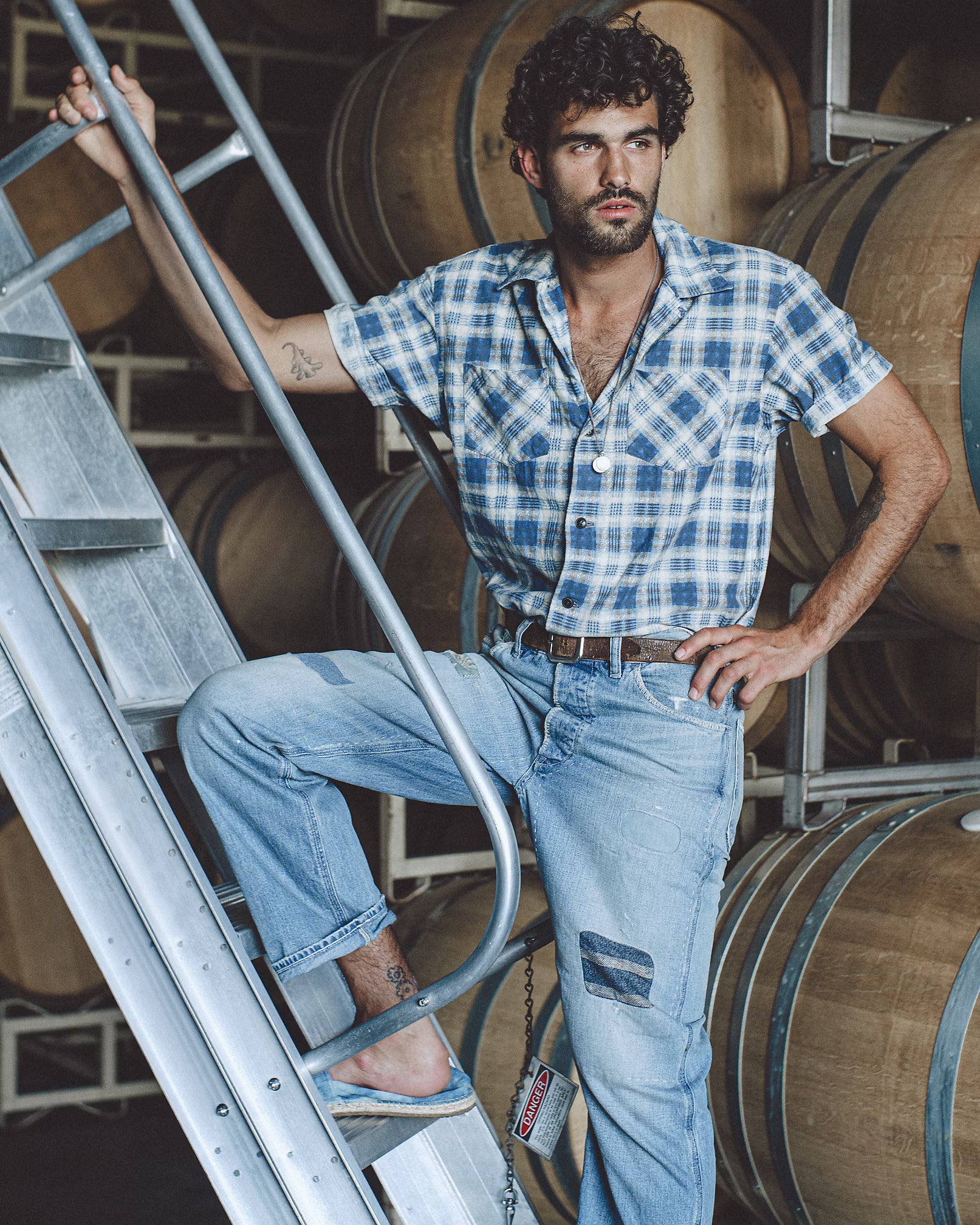 RRL Repaired Earlston Carpenter Jean