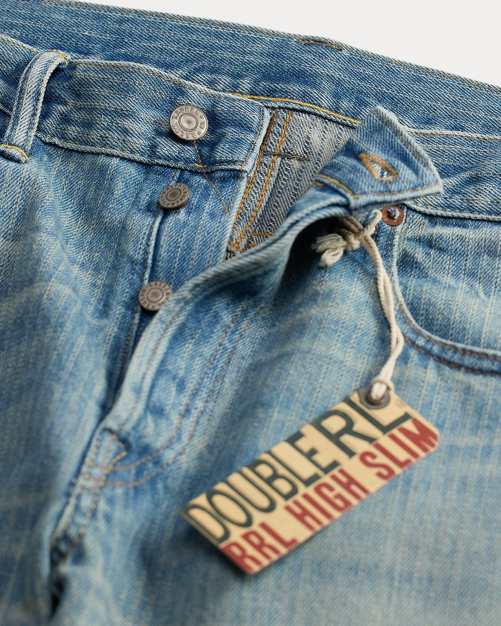 RRL High Slim Jacquard Denim Jean