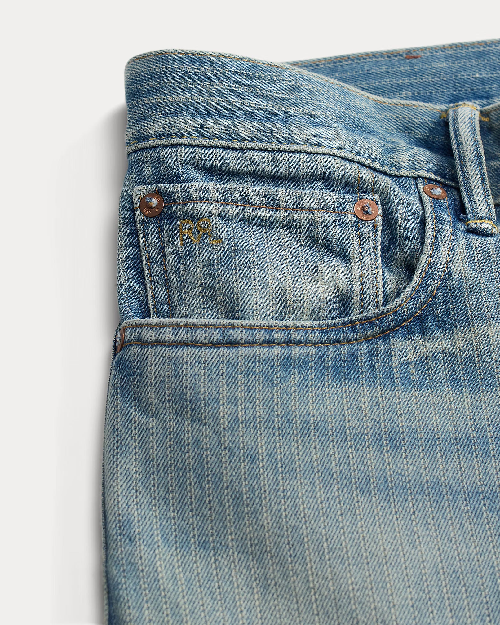 RRL High Slim Jacquard Denim Jean