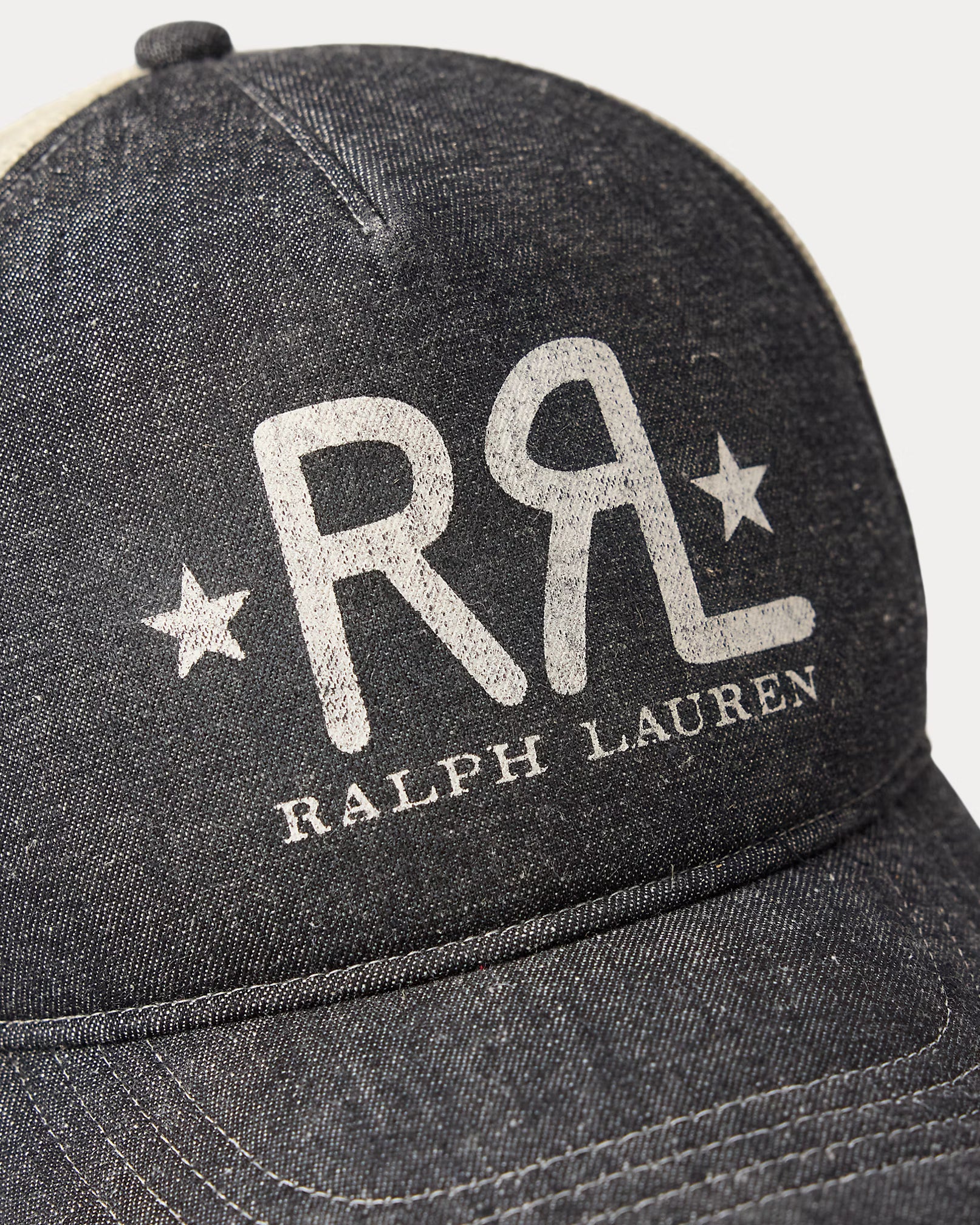 RRL Ranch Logo Denim Trucker Cap