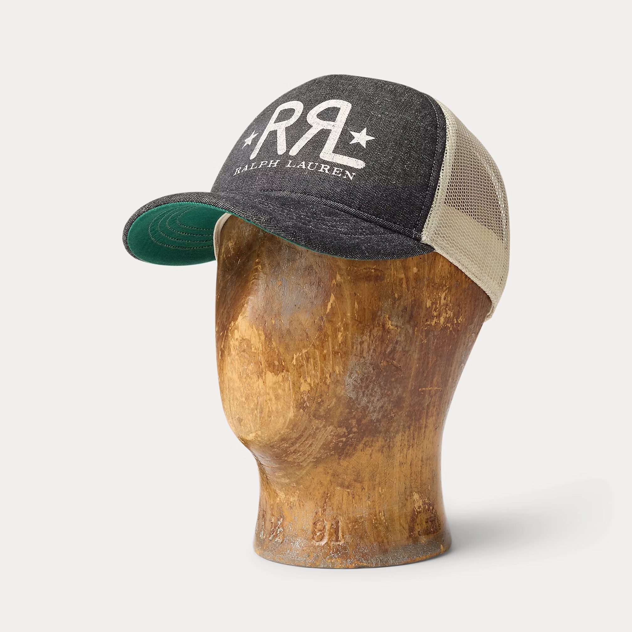 RRL Ranch Logo Denim Trucker Cap