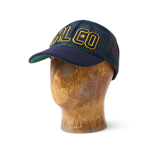 RRL Felt Bill Twill Logo Trucker Cap