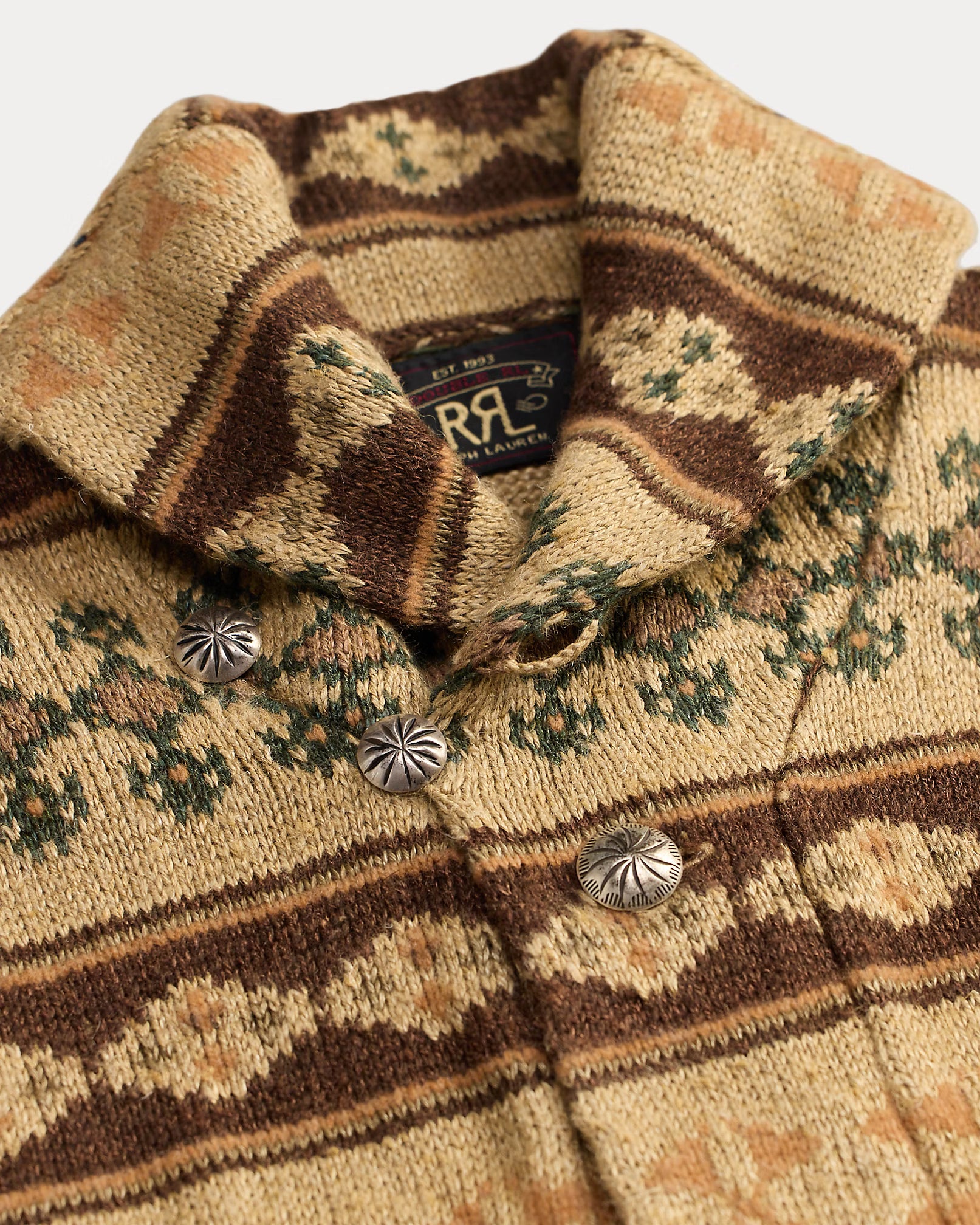 RRL Jacquard-Knit Linen-Blend Cardigan