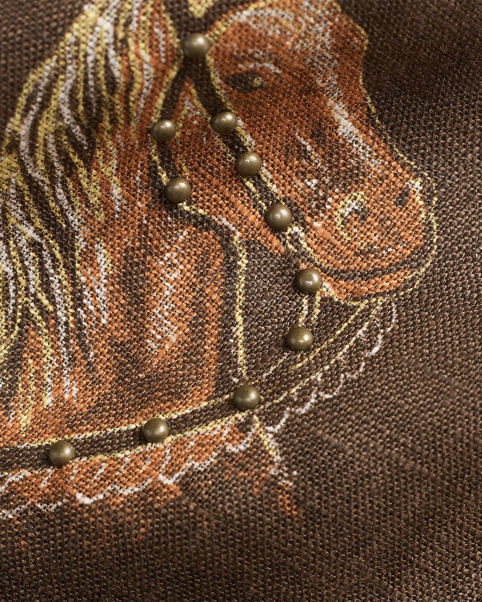 RRL Handmade Horse-Print Linen Tie