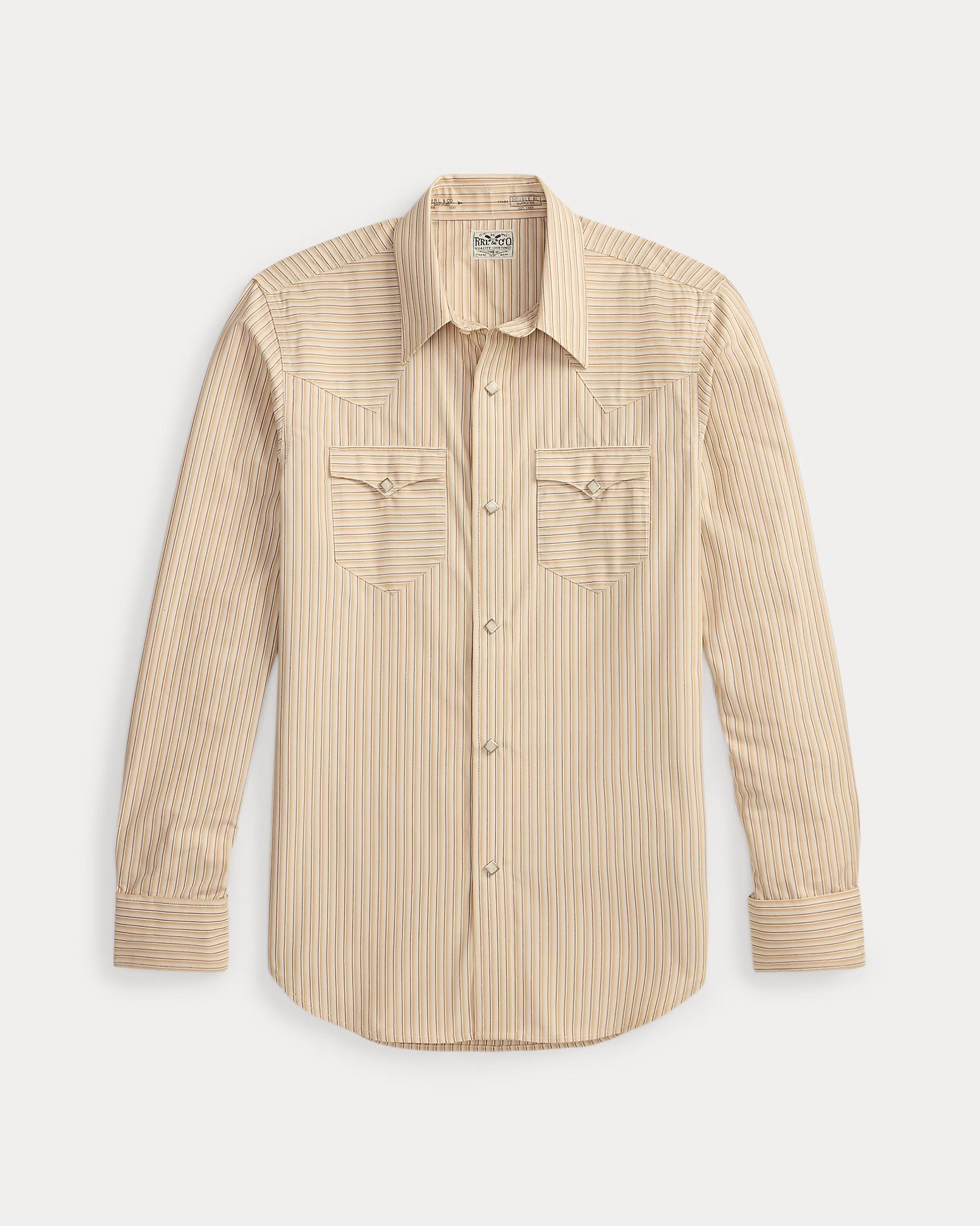 RRL Slim Fit Striped Western Shirt