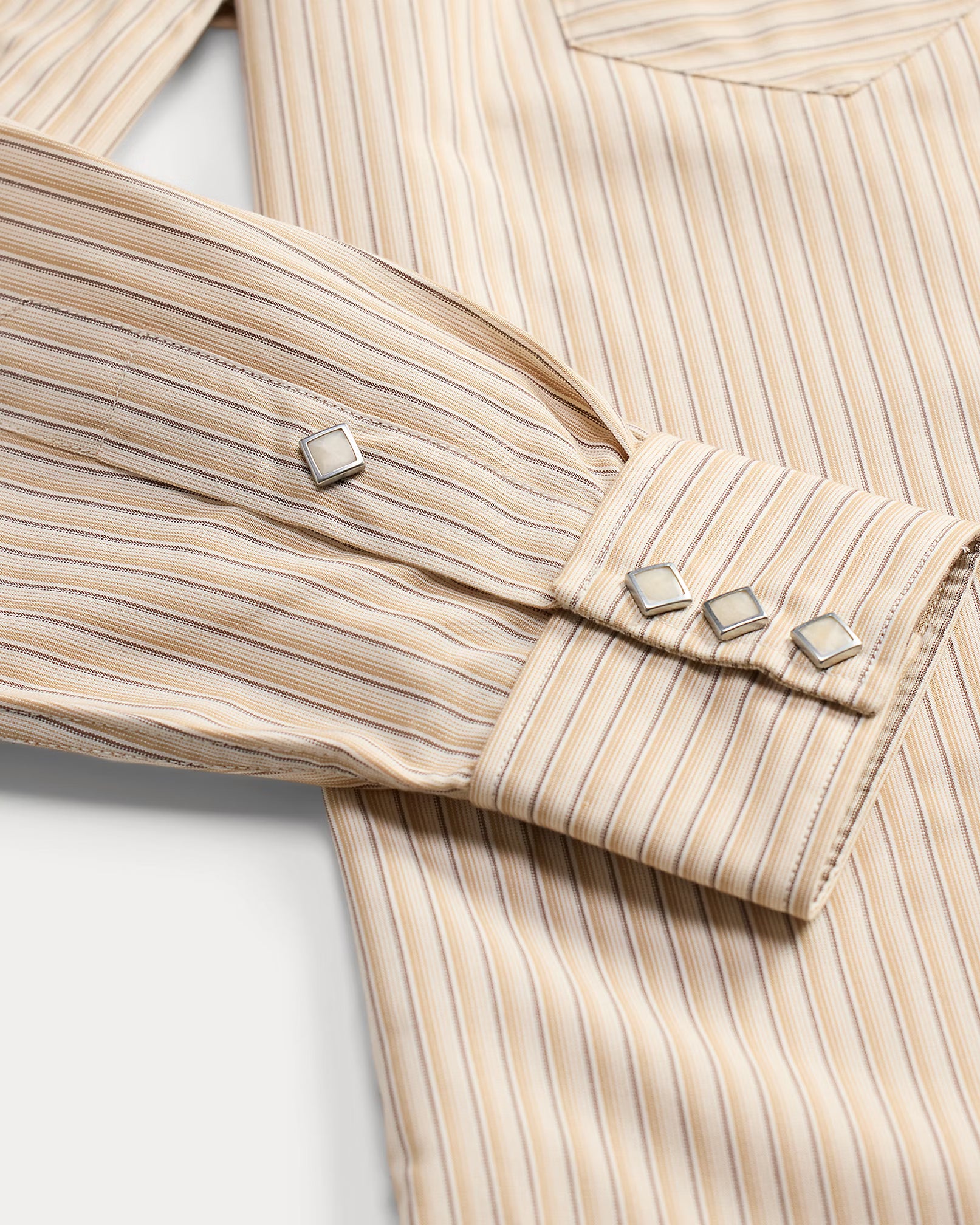 RRL Slim Fit Striped Western Shirt