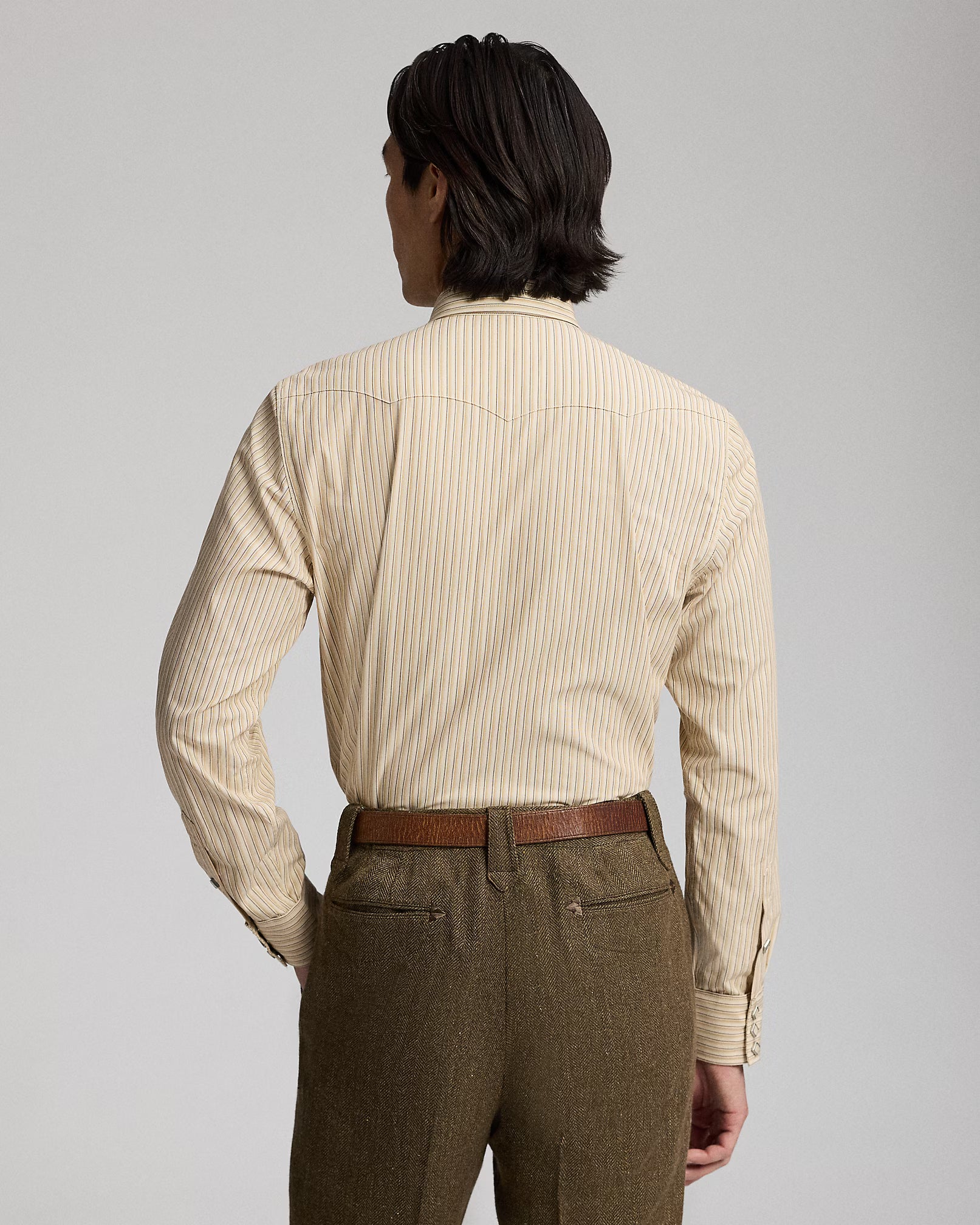 RRL Slim Fit Striped Western Shirt