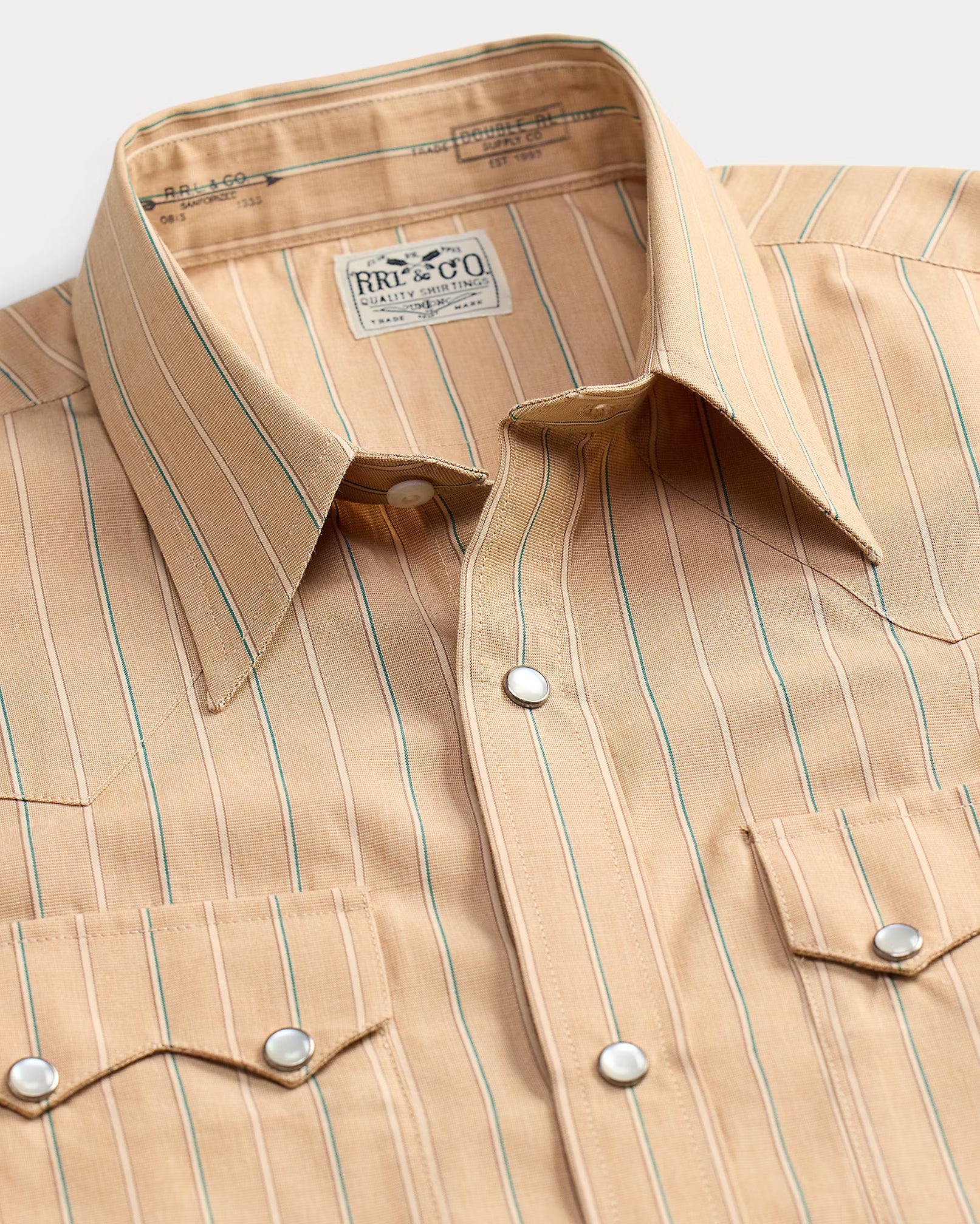 RRL Slim Fit French Cuff Western Shirt