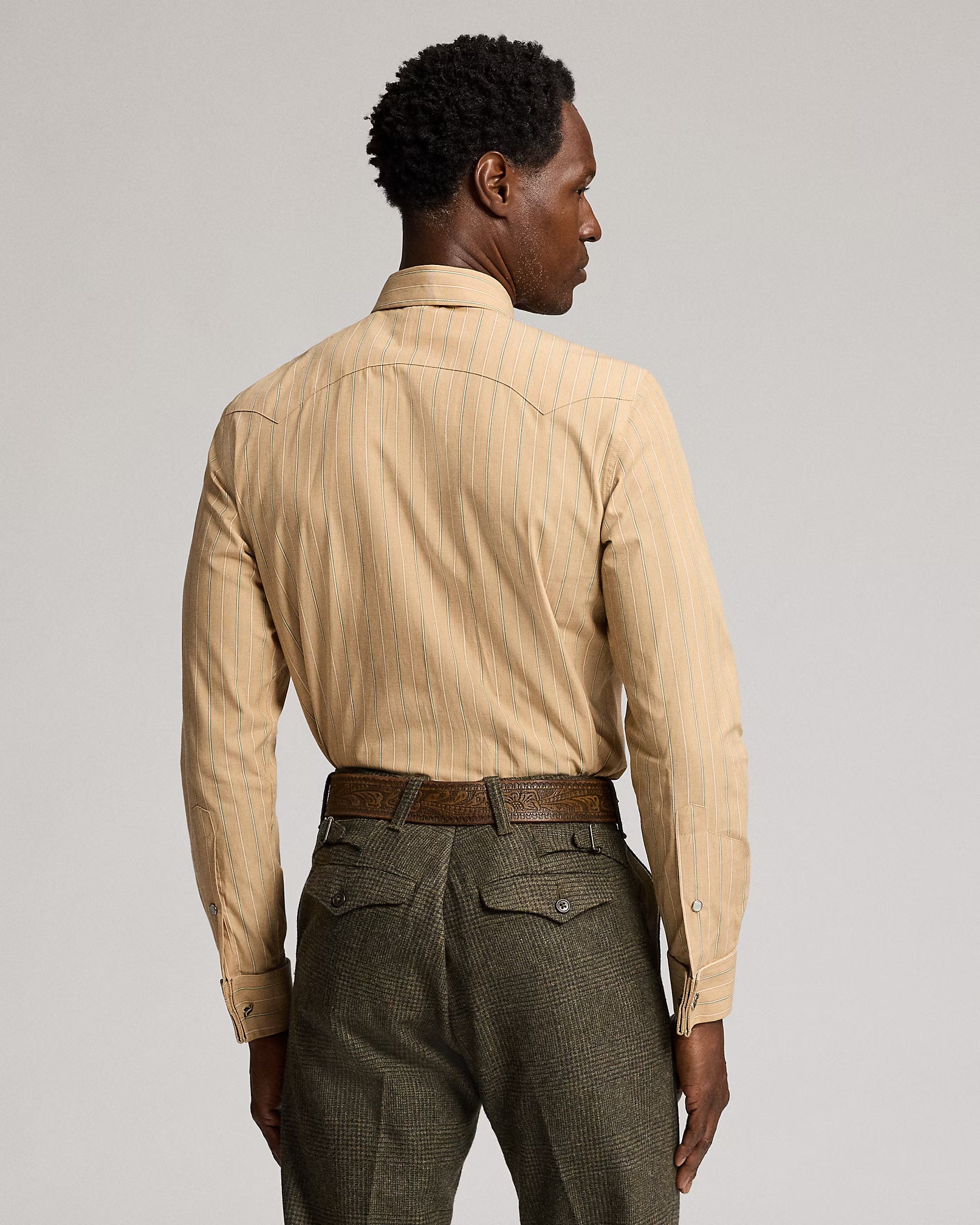 RRL Slim Fit French Cuff Western Shirt