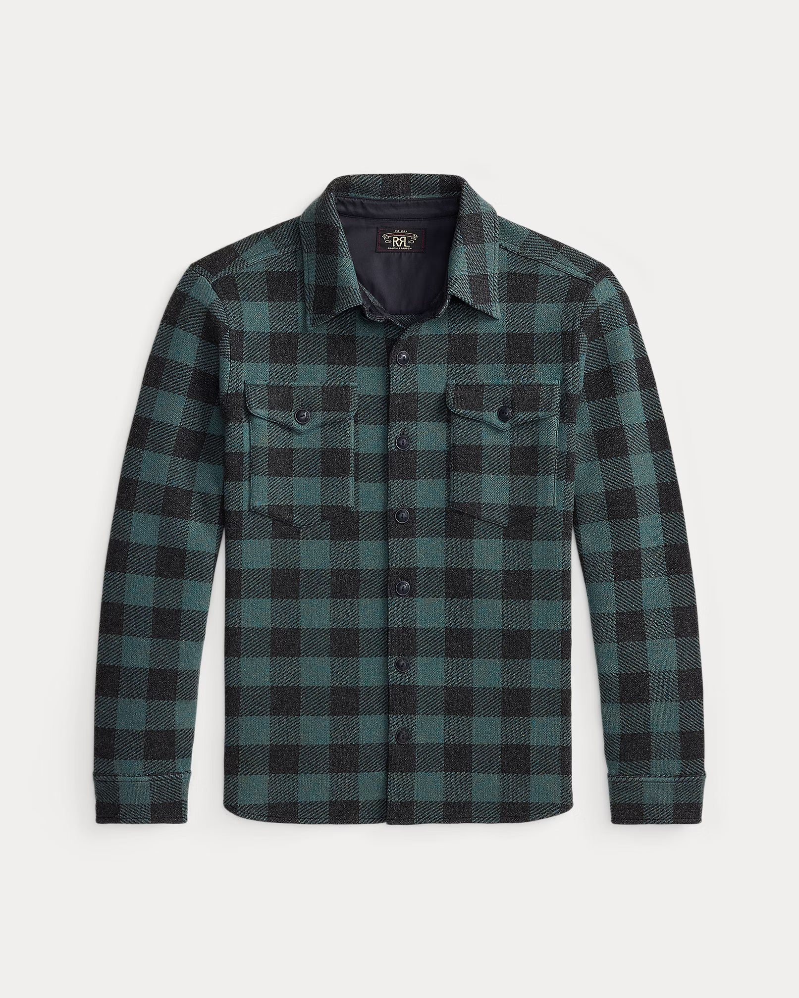 RRL Plaid Wool-Cashmere Workshirt Sweater