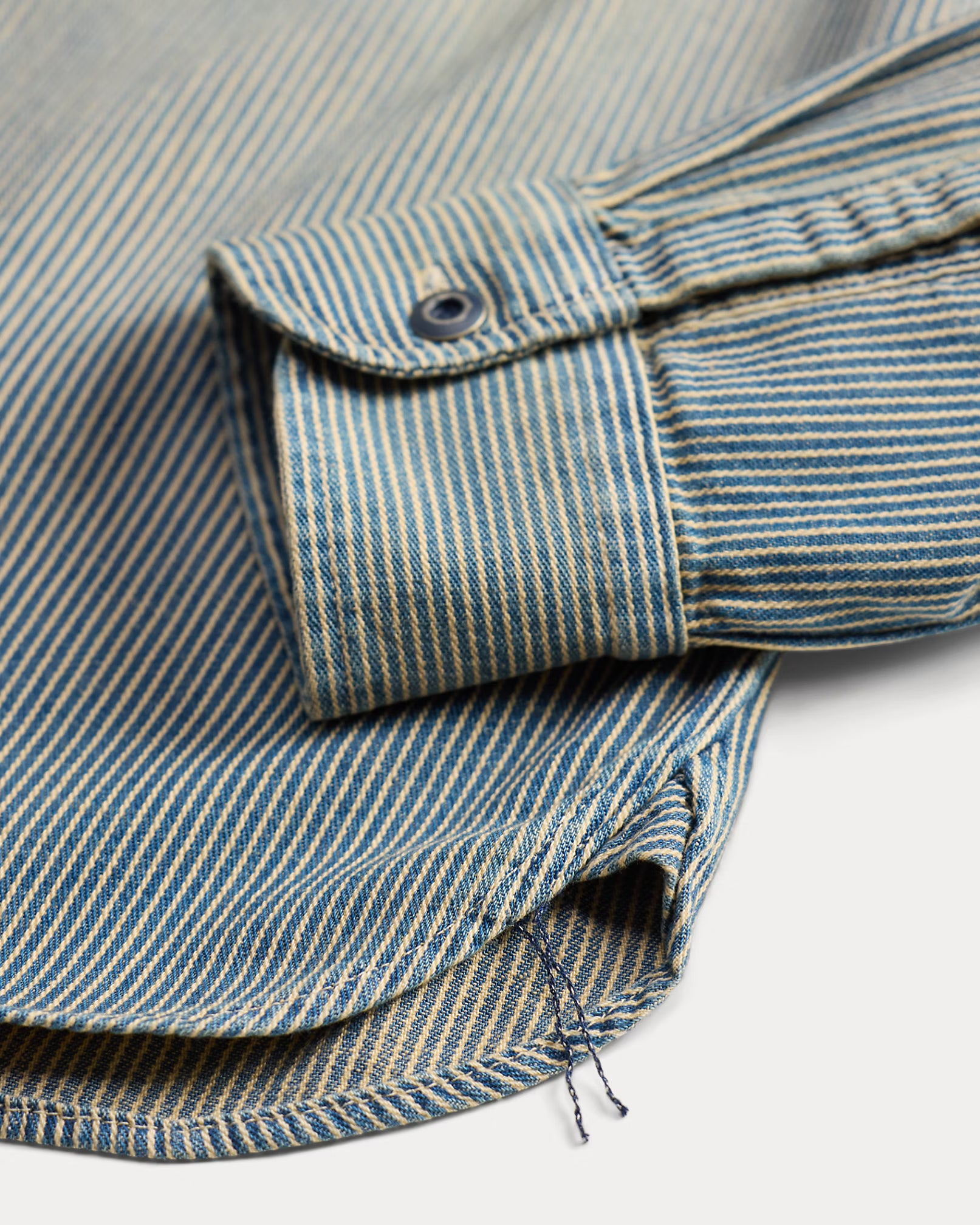 RRL Indigo Striped Twill Workshirt
