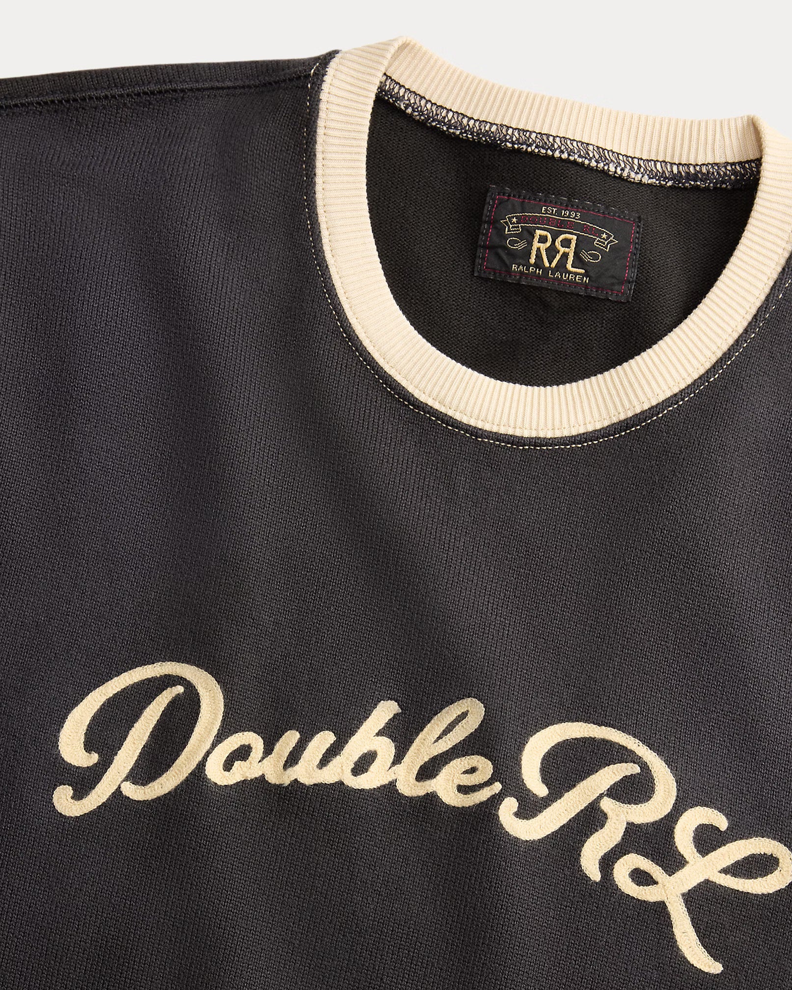 RRL Logo Two-Tone Jersey T-Shirt