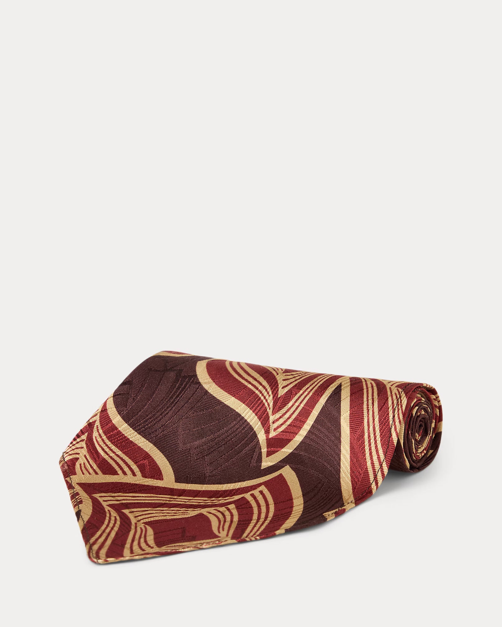 RRL Wavy-Geometric Silk Jacquard Cravat