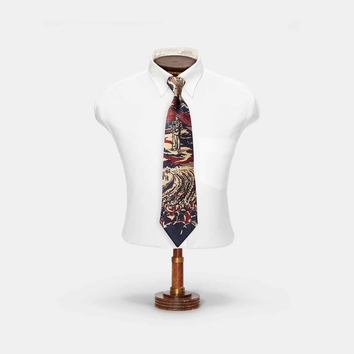 RRL Handmade Music-Print Silk Tie