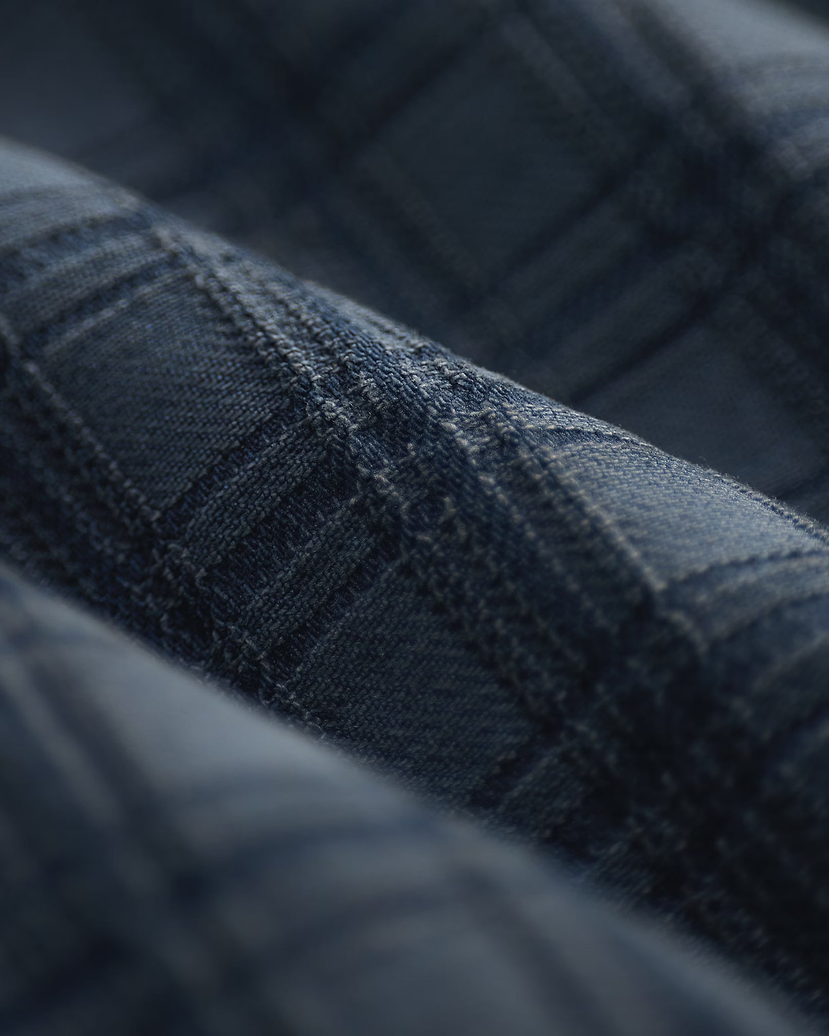 RRL Indigo Plaid Jacquard Denim Jacket