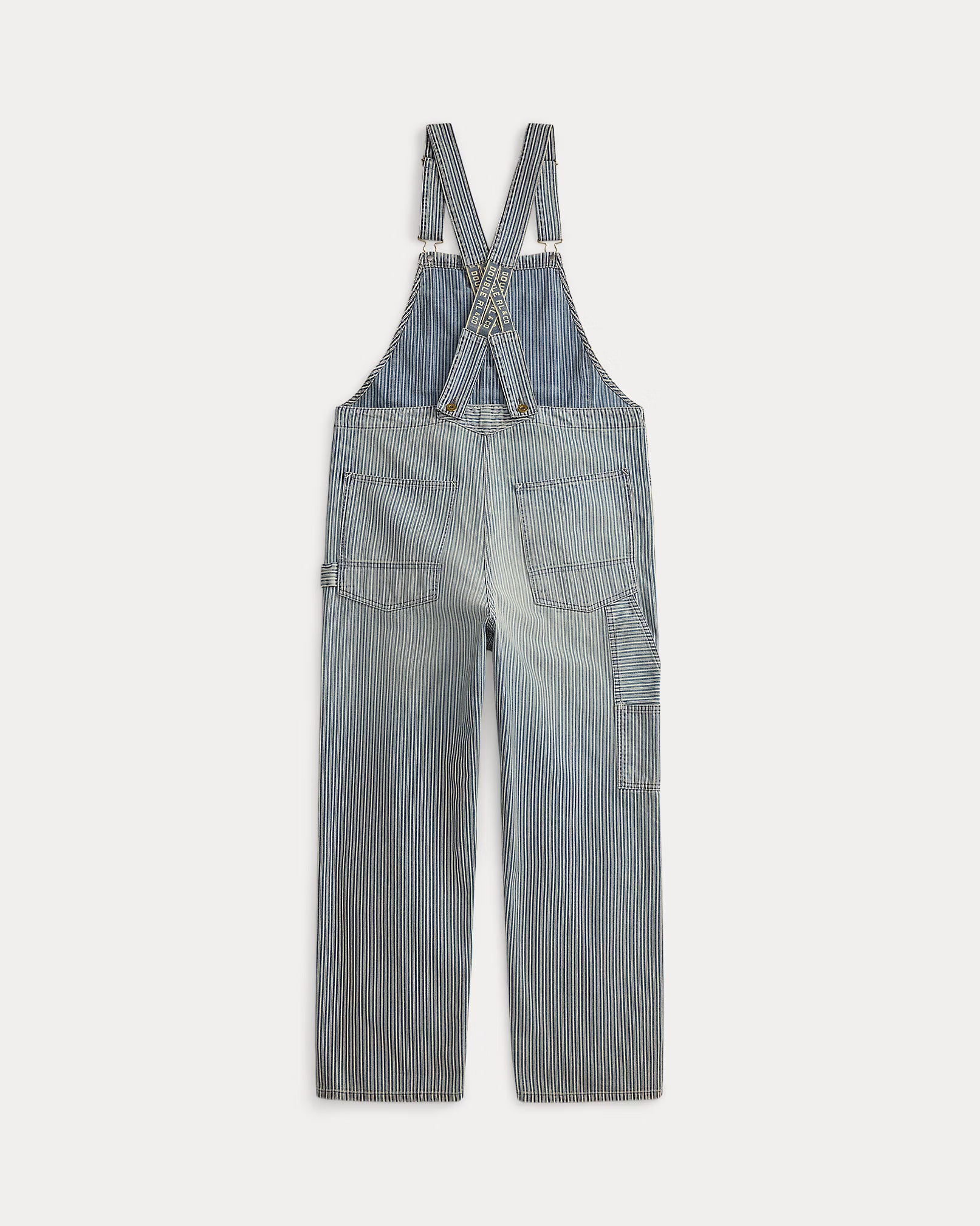 RRL Indigo Striped Twill Overall