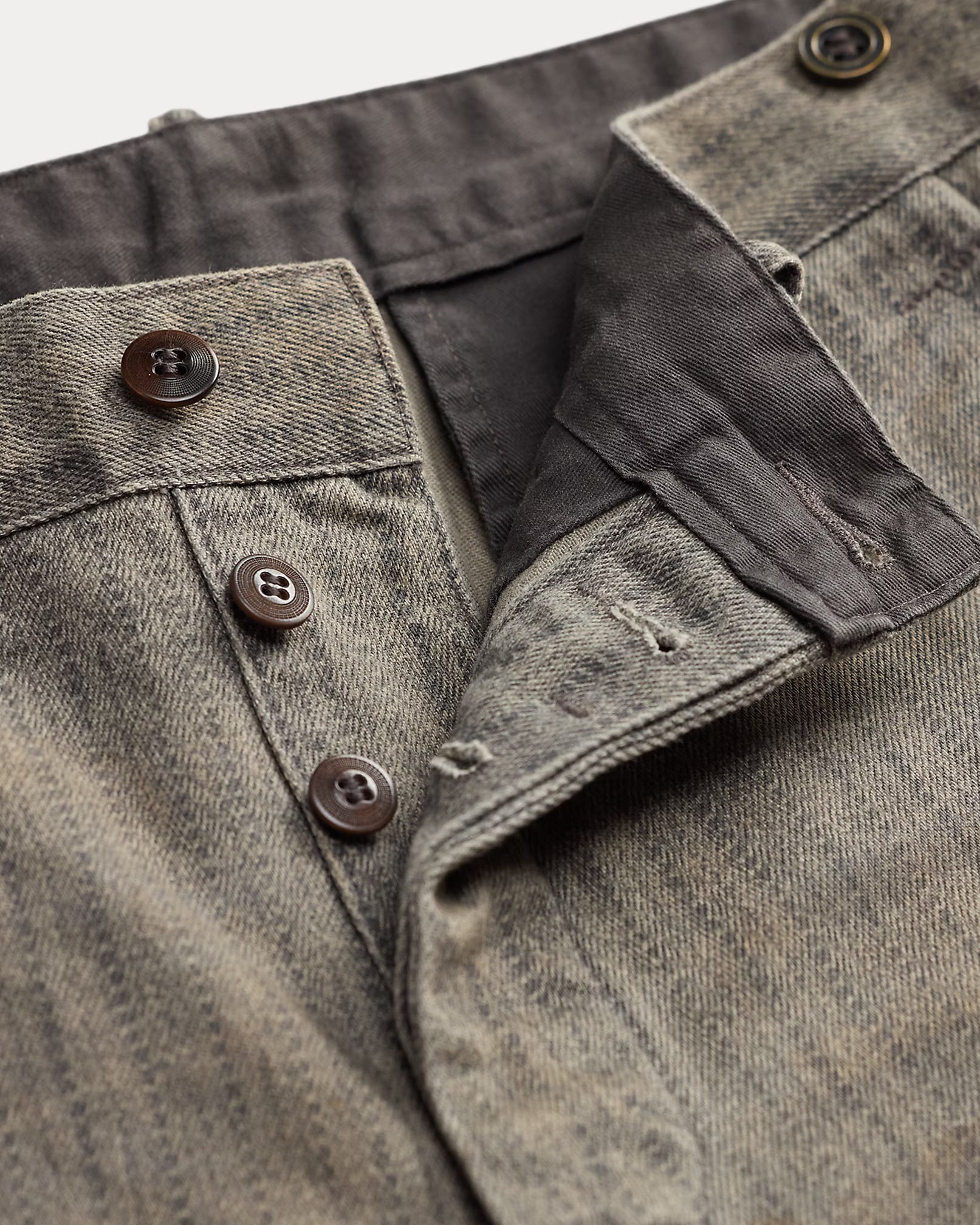 RRL Engineer Fit Herringbone Print Pants