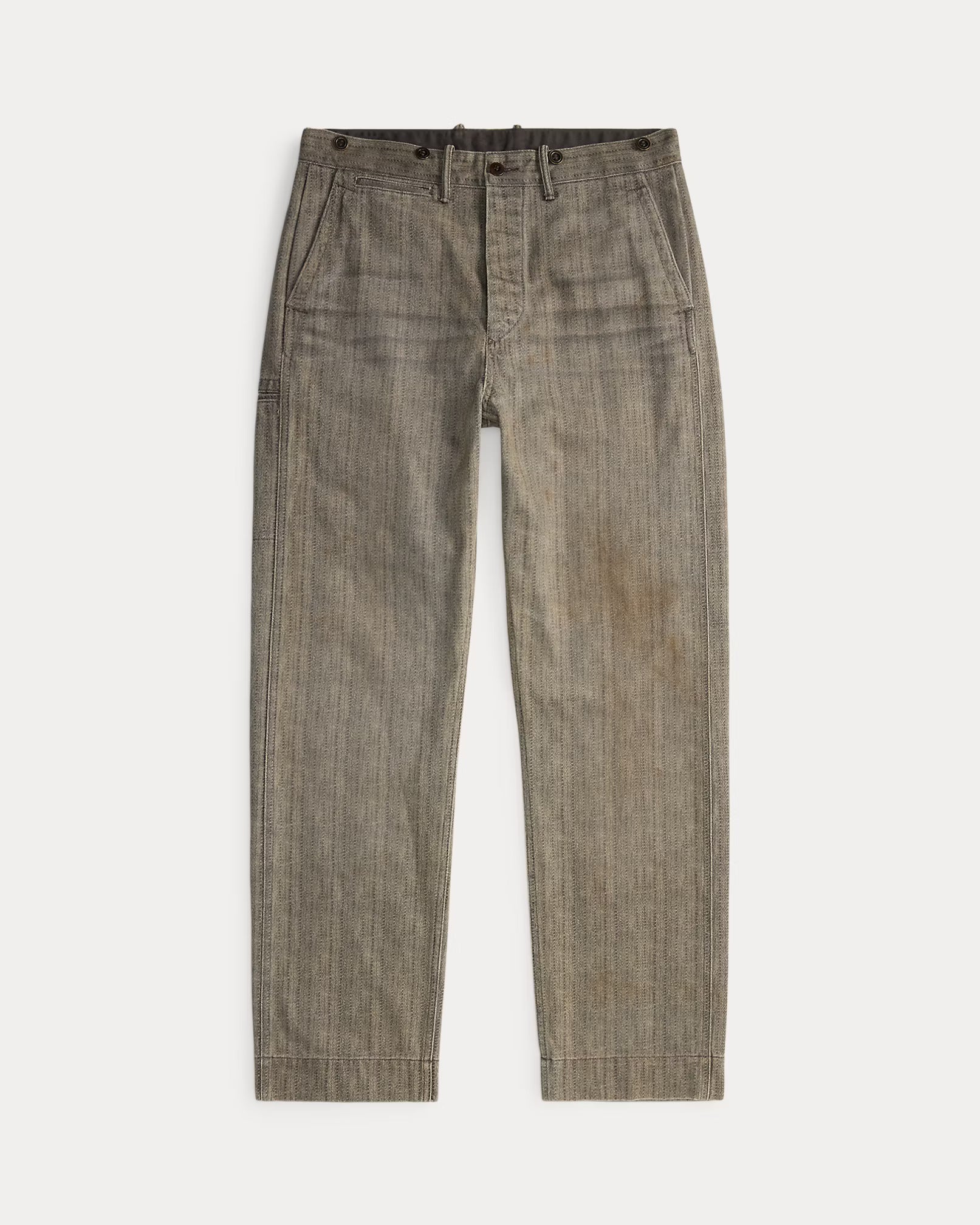 RRL Engineer Fit Herringbone Print Pants