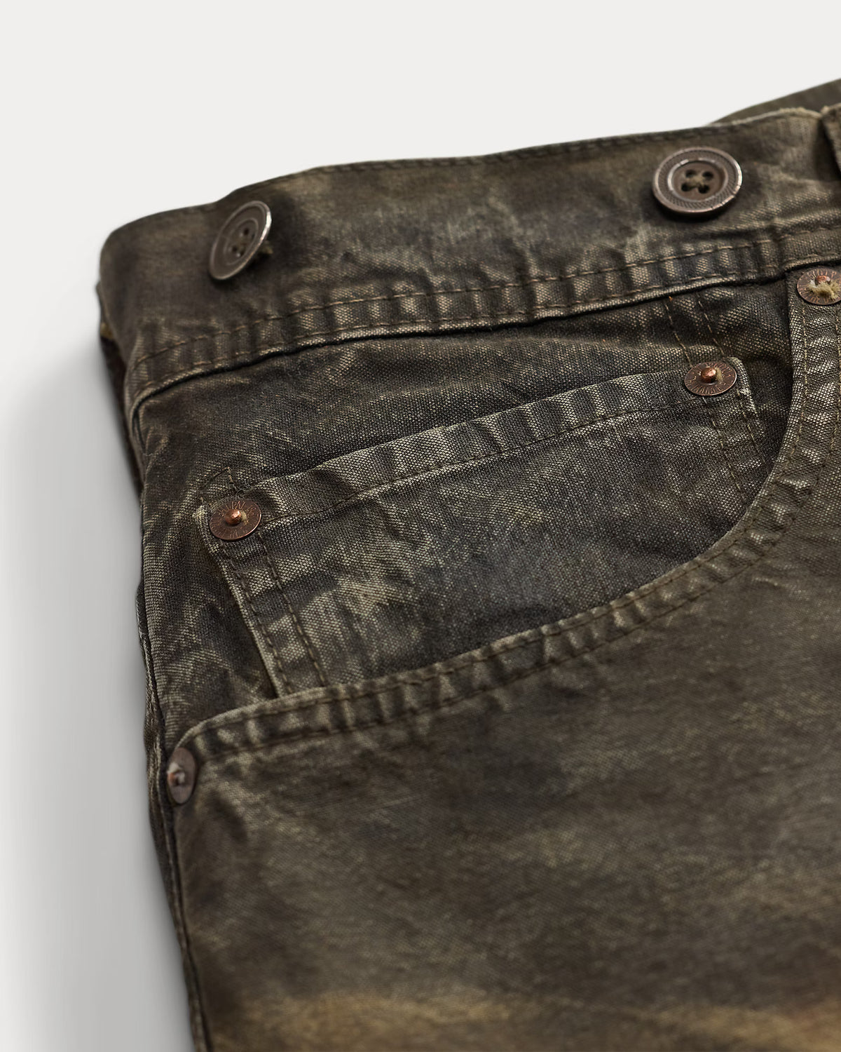RRL Straight Fit Distressed Canvas Workpant
