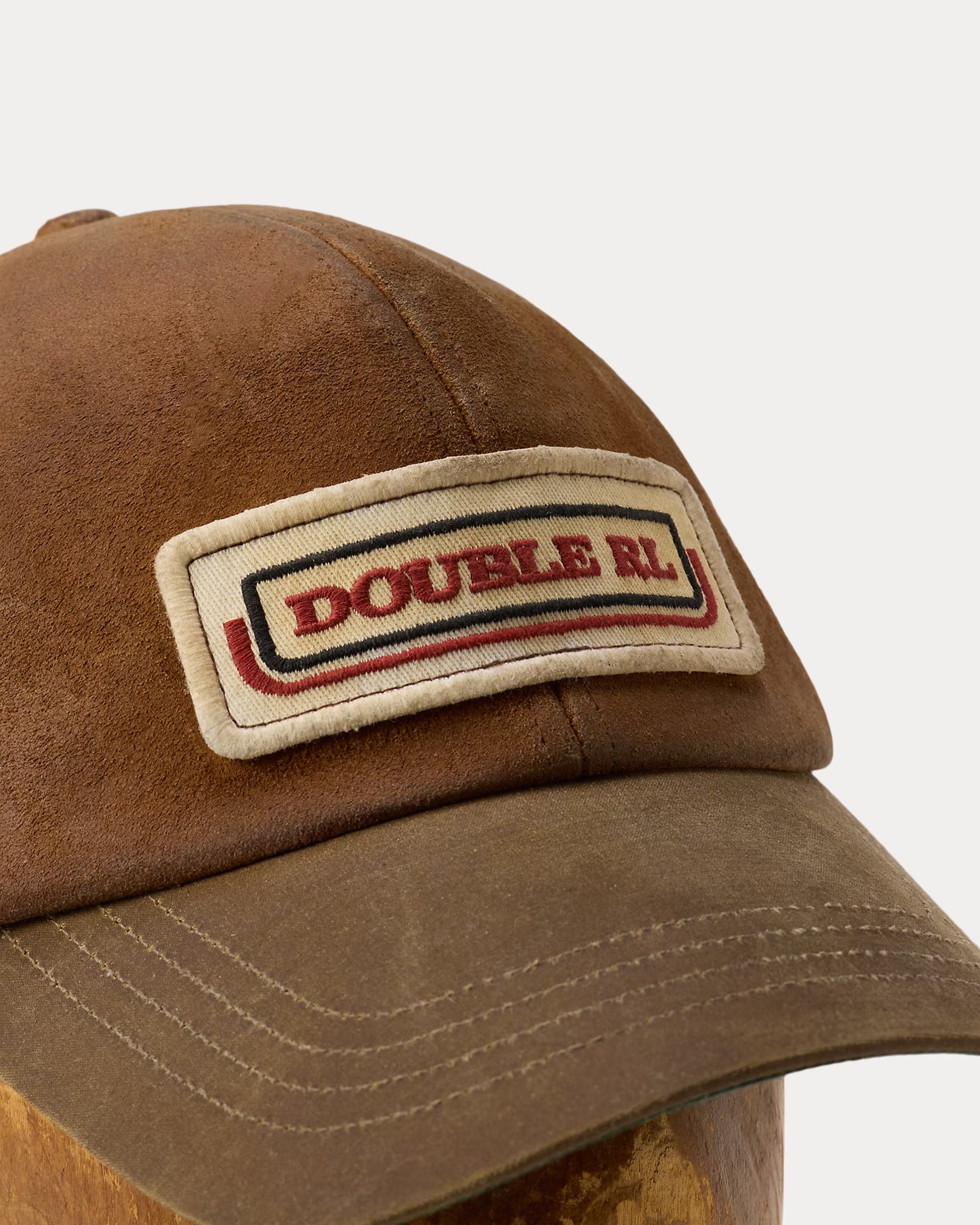 RRL Logo-Patch Suede Trucker Cap