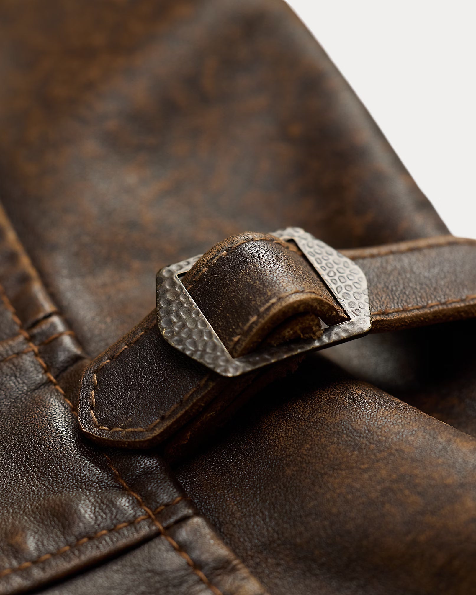 RRL Lined Leather Zipper Jacket