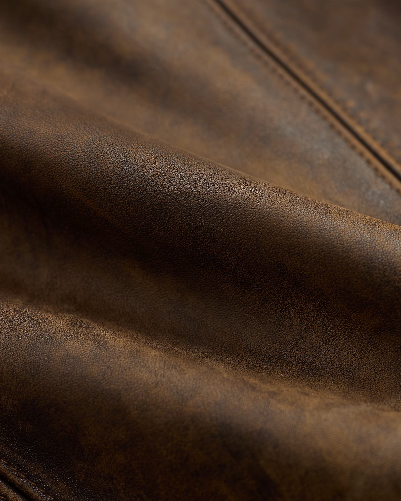 RRL Lined Leather Zipper Jacket