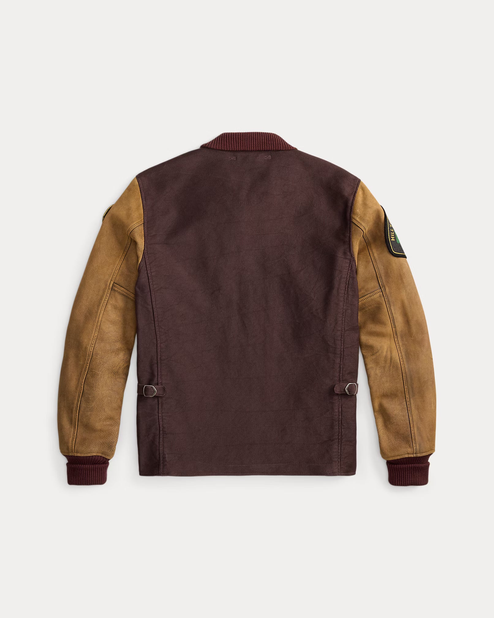 RRL Leather-Sleeve Baseball Jacket
