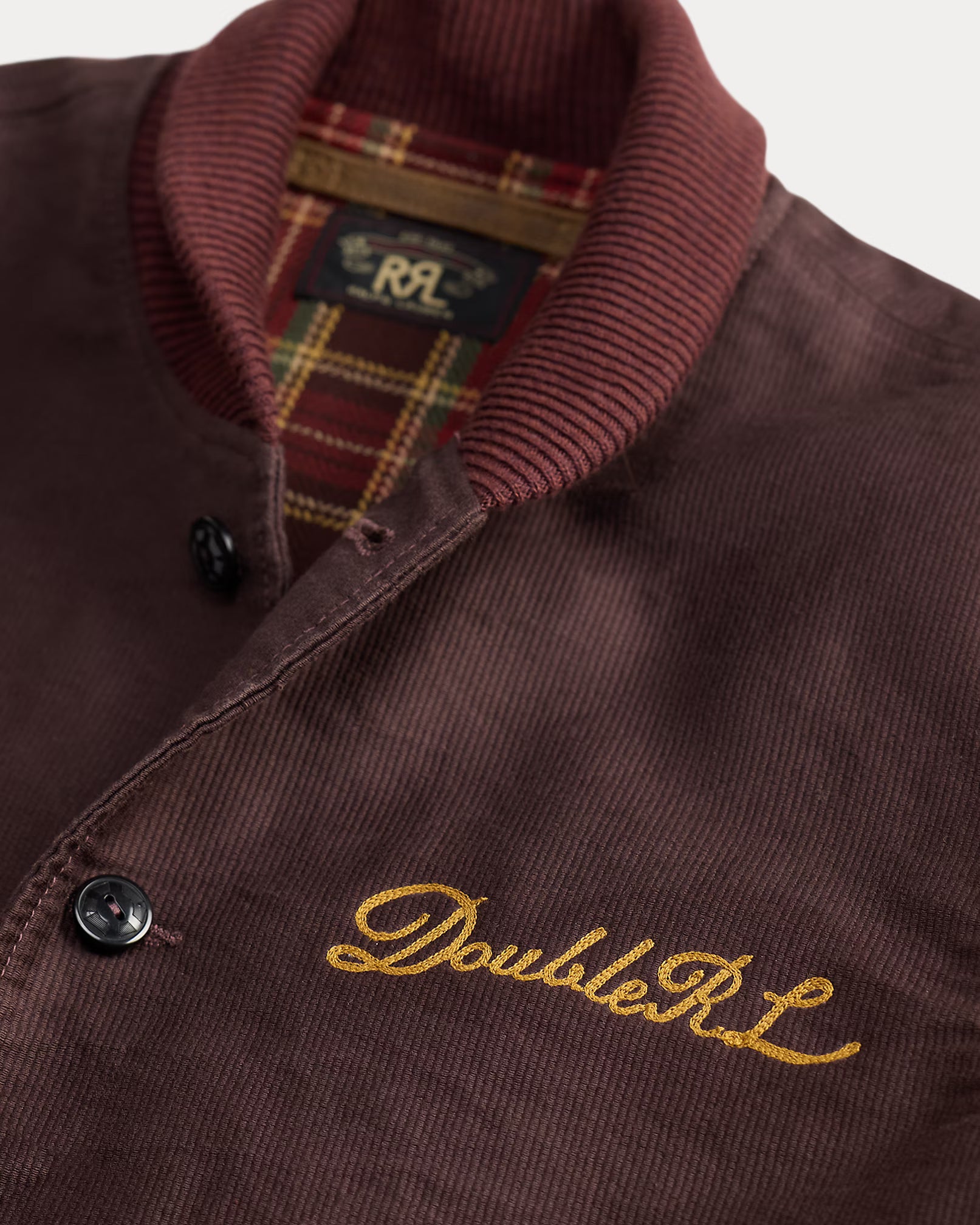 RRL Leather-Sleeve Baseball Jacket
