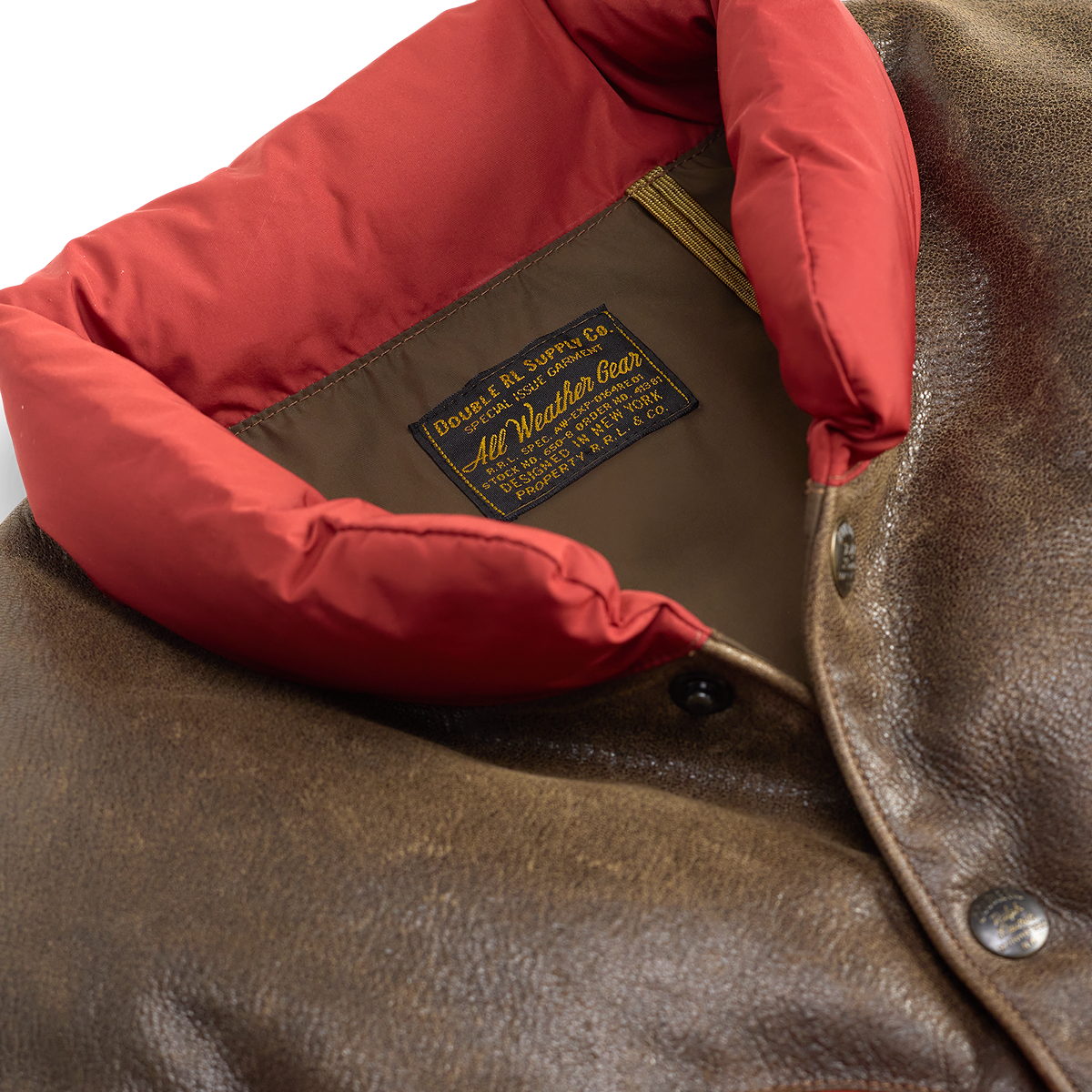 RRL Leather-Yoke Quilted Vest