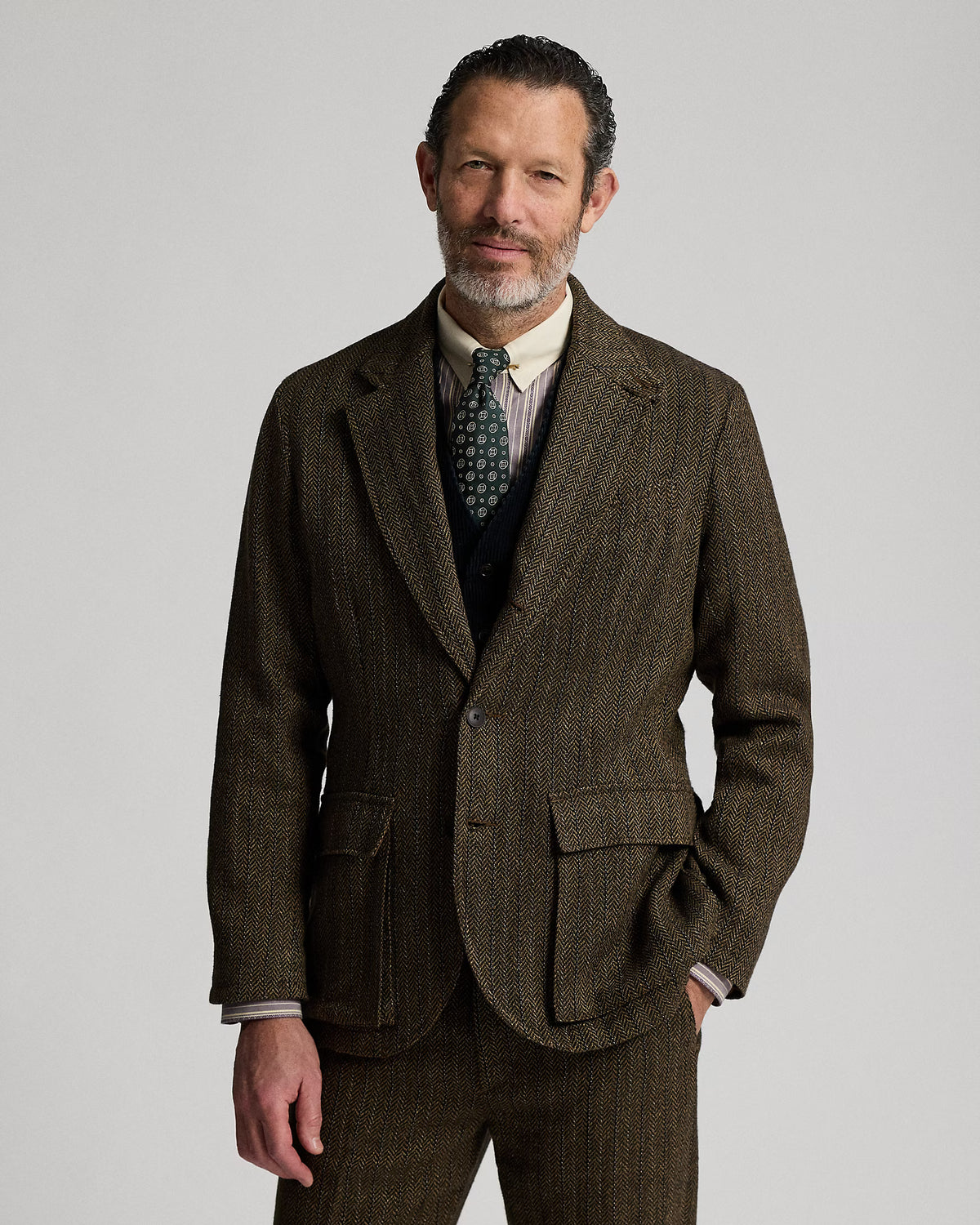 RRL Linen-Blend Herringbone Sport Coat