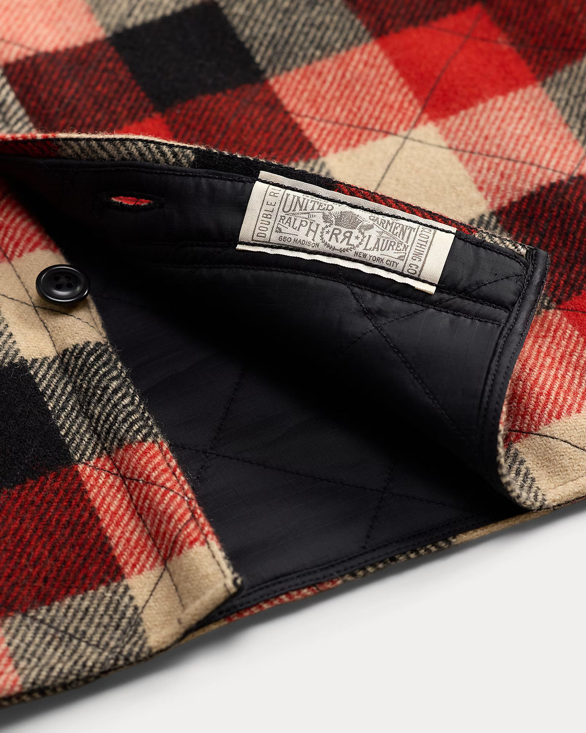 RRL Quilted Plaid Wool Overshirt