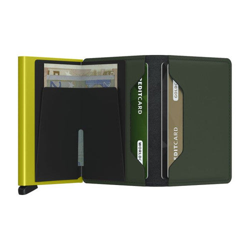 Slimwallet - Matte Grey & Lime