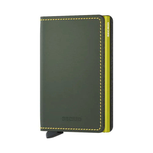 Slimwallet - Matte Grey & Lime