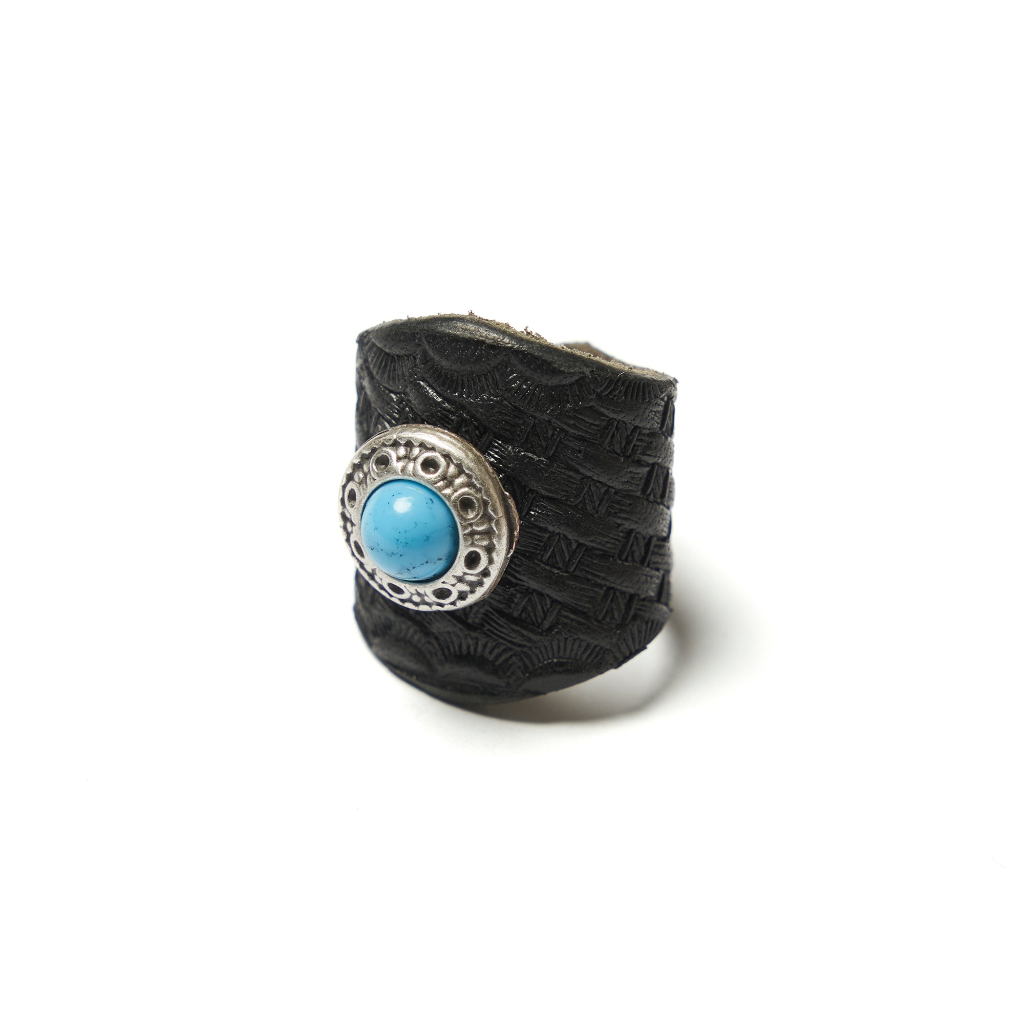“Turquoise” Leather Bandana Slider