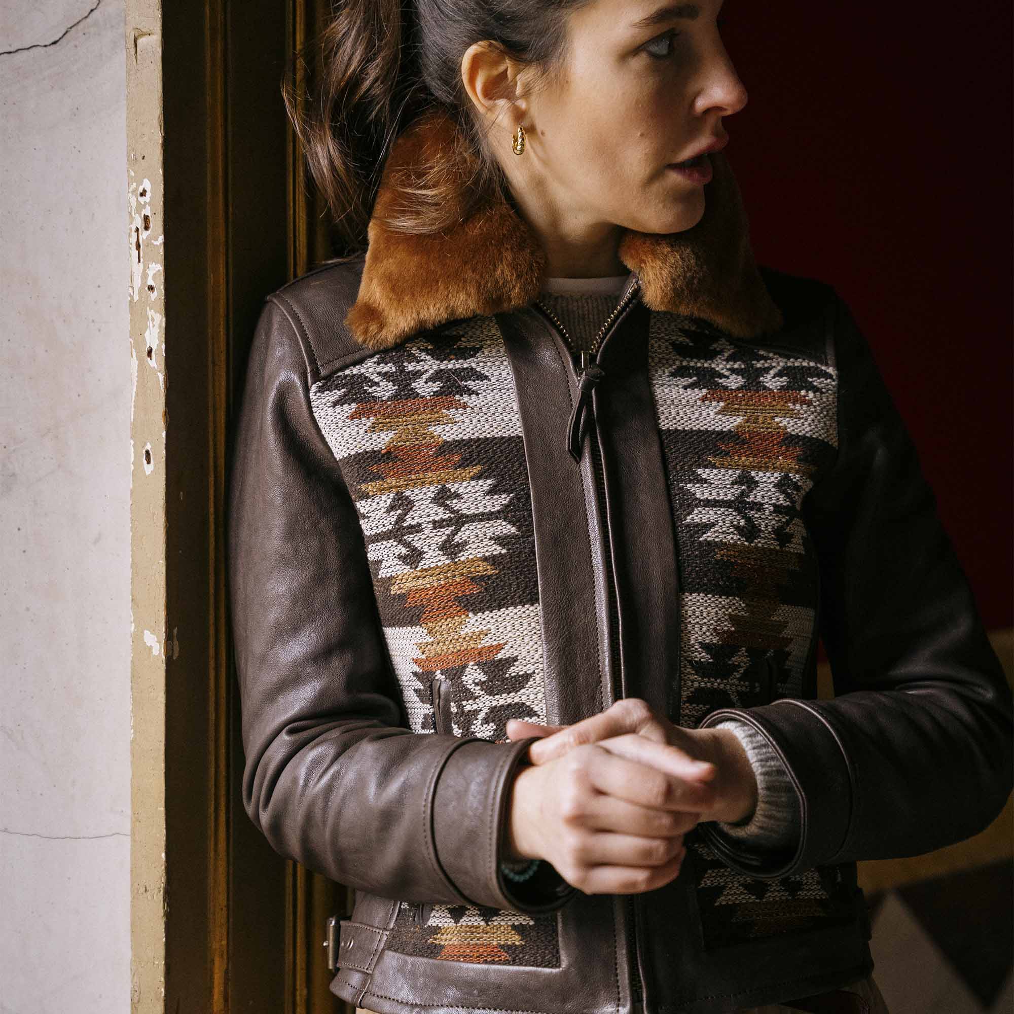 “Varenne” Women’s Grizzly Navajo Jacket