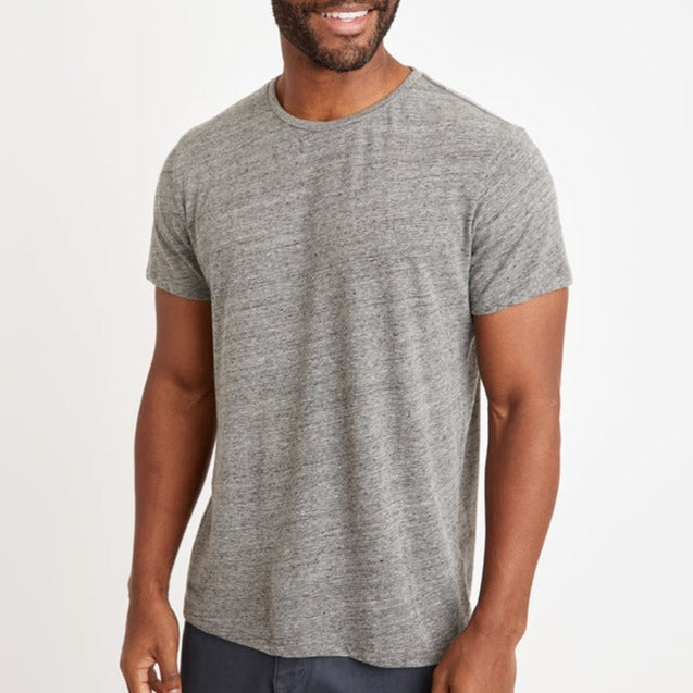 Signature Crew Tee in Flax Grey