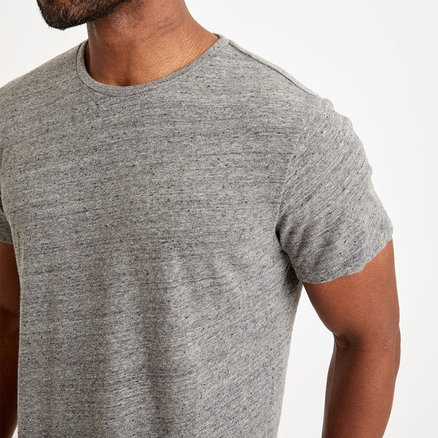 Signature Crew Tee in Flax Grey