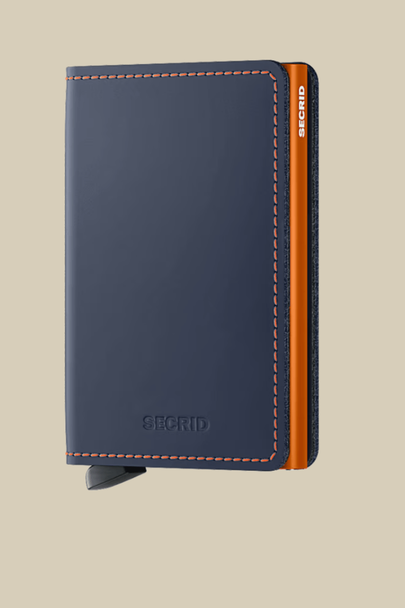 Slimwallet - Matte Nightblue & Orange