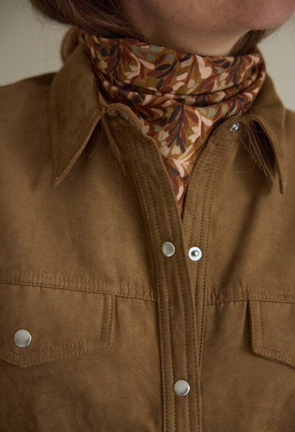 Small Cotton Songe Hazelnut Scarf