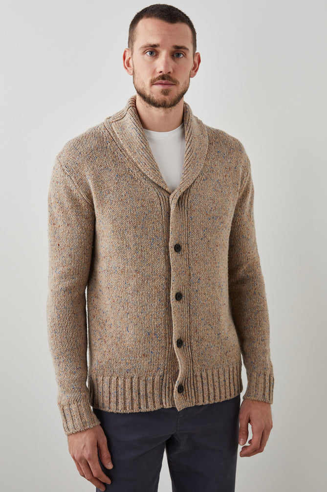 CORDEN CARDIGAN - OATMEAL SPECKLE