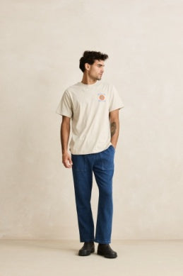 Textured Wale Jam Pant - Washed Indigo