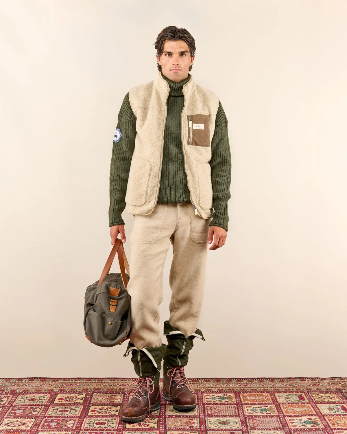 HEROES WOOL FLEECE VEST MENS - Natural