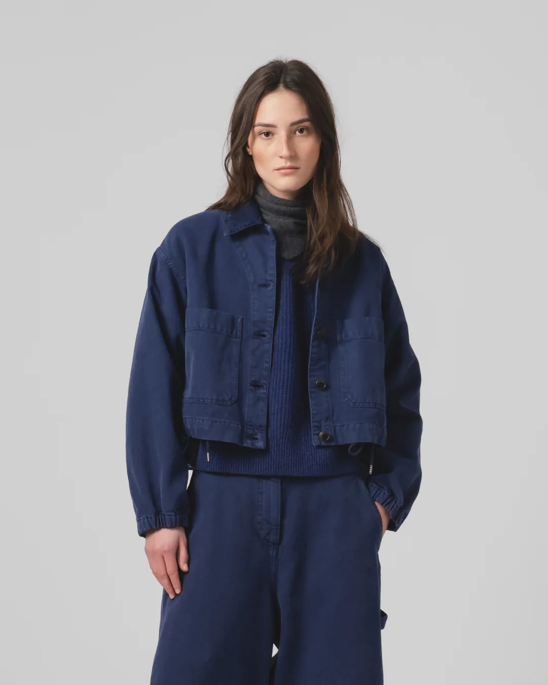 G.o.D Woopsie Jacket Canvas Indigo Blue