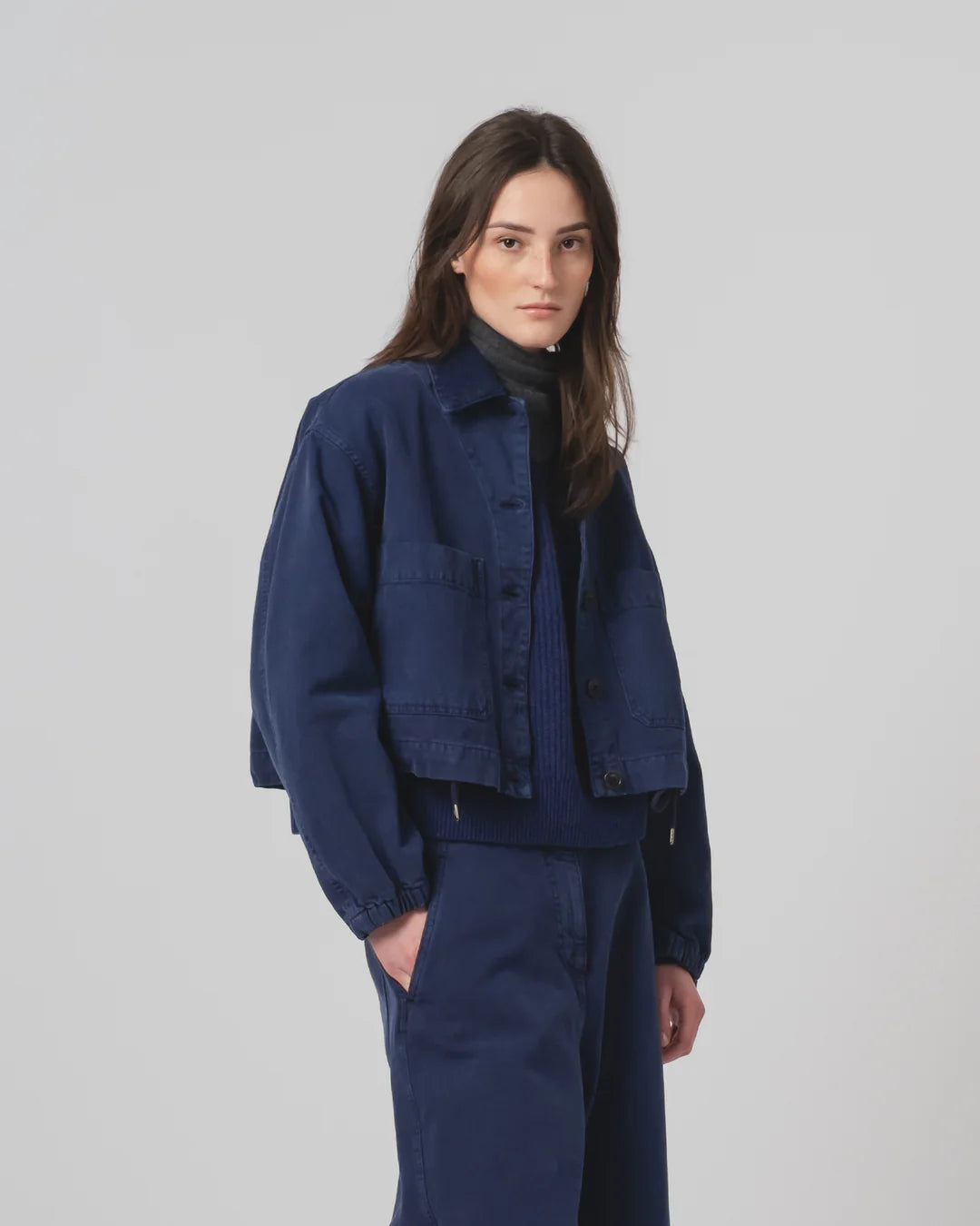 G.o.D Woopsie Jacket Canvas Indigo Blue