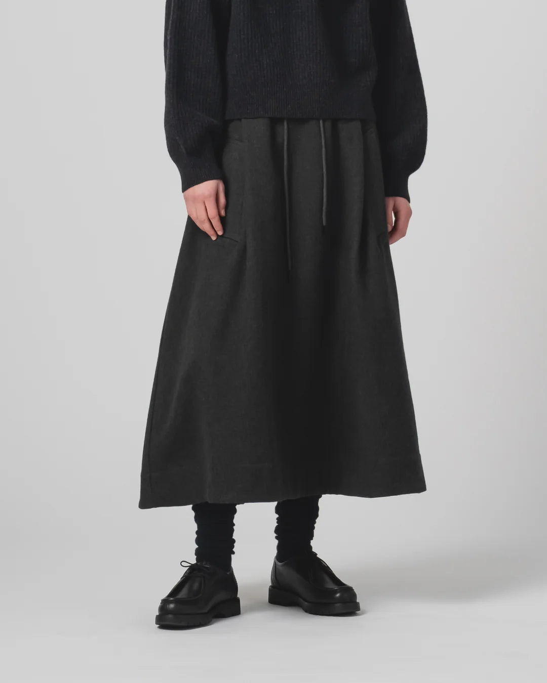 G.o.D Meadow Skirt Terrestre Wool Anthracite