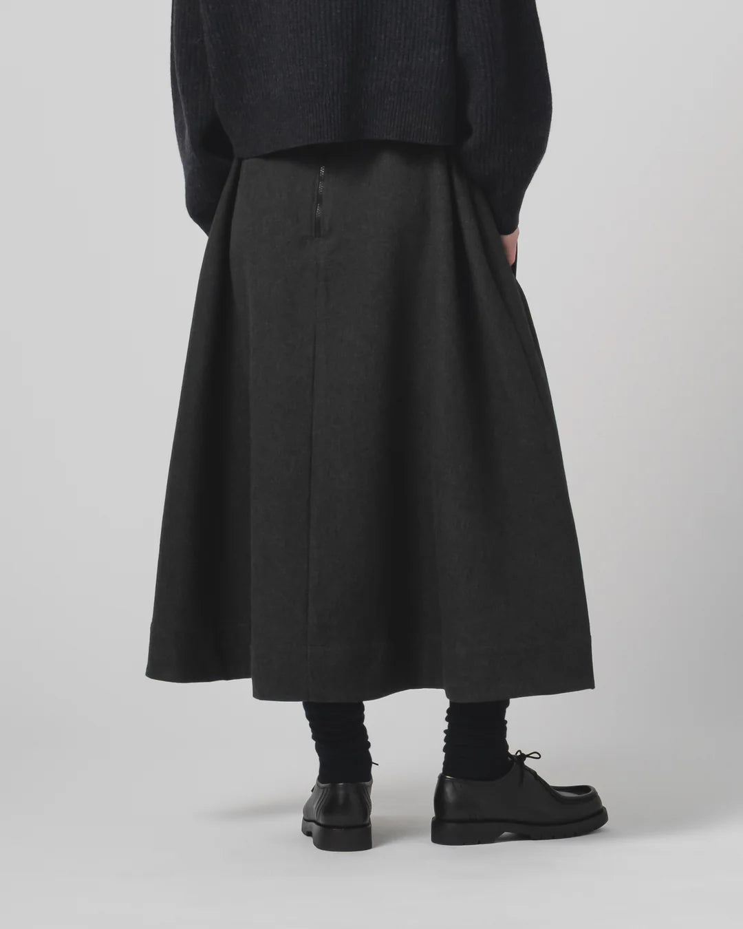 G.o.D Meadow Skirt Terrestre Wool Anthracite
