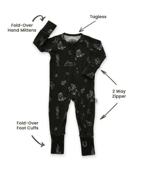 Western Zipper Romper