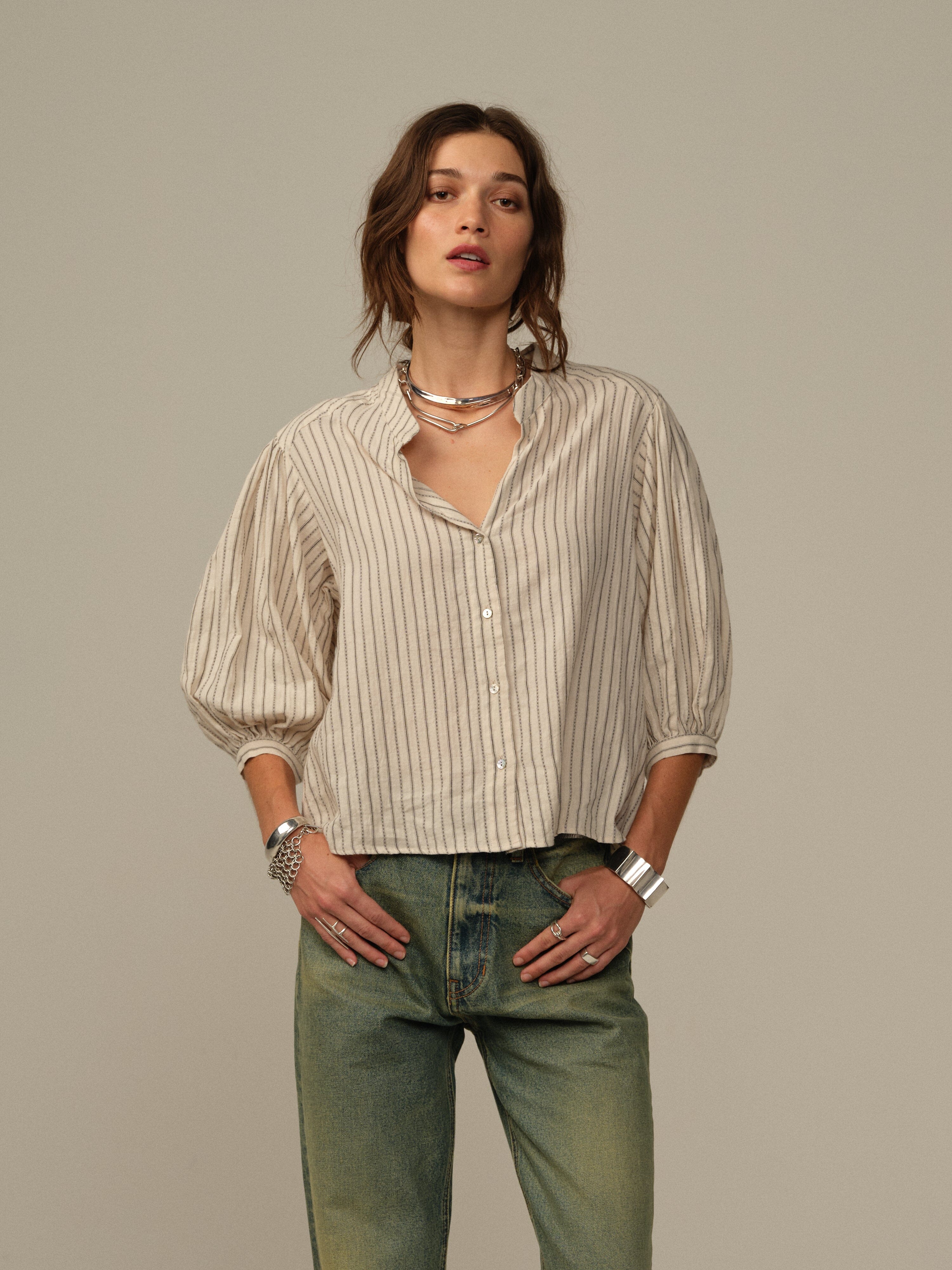 Women's Edith Japanese Organic Cotton Blouse