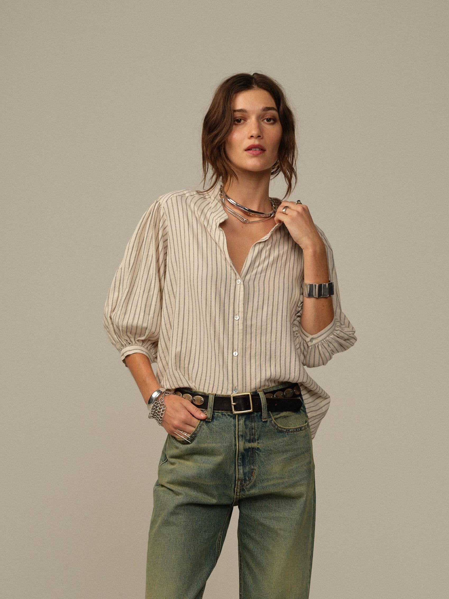 Women's Edith Japanese Organic Cotton Blouse